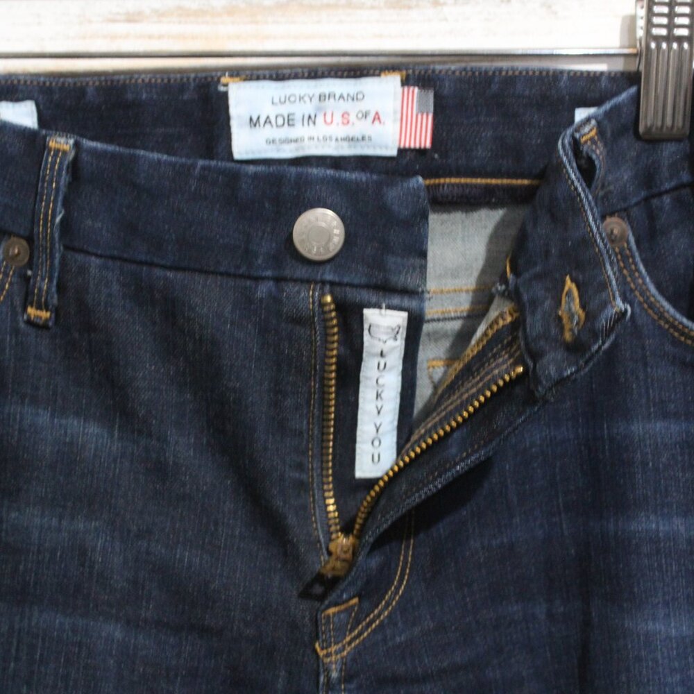 Lucky Brand The Sweet Jean Straight Dark Wash White Oak Blue Jeans Size 10 / 30 View 5
